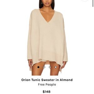 Free People Orion A Line Tunic in Almond
